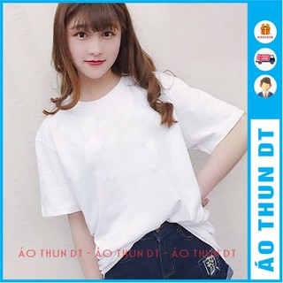 Áo trơn tay lỡ màu trắng