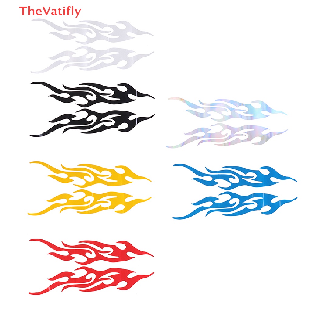 Bộ 2 Miếng Dán Phản Quang 40cm Họa Tiết Ngọn Lửa Cho Xe Hơi