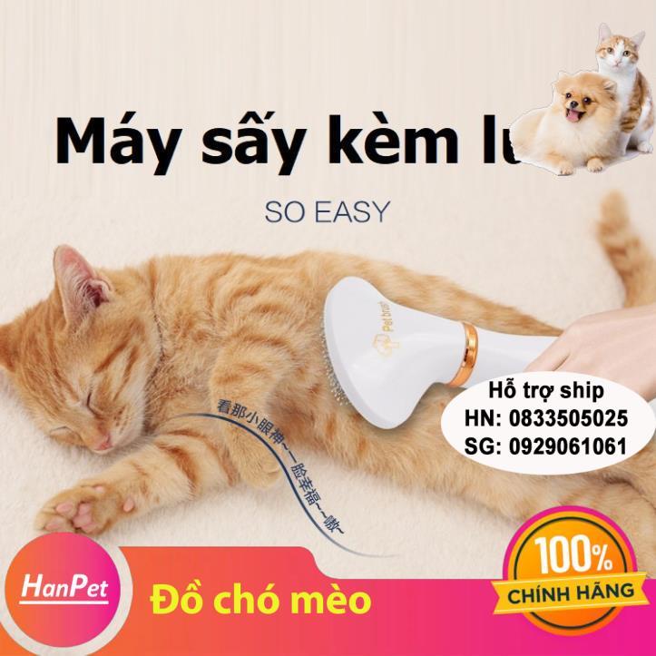 Máy sấy lông chó mèo kèm lược dùng cho thú cưng nhỏ PH820