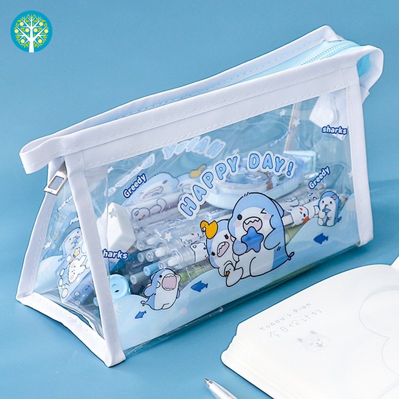 Túi Đựng Bút Trong Suốt Sức Chứa Lớn Dễ Thương Cho Nữ Sinh Trung Học