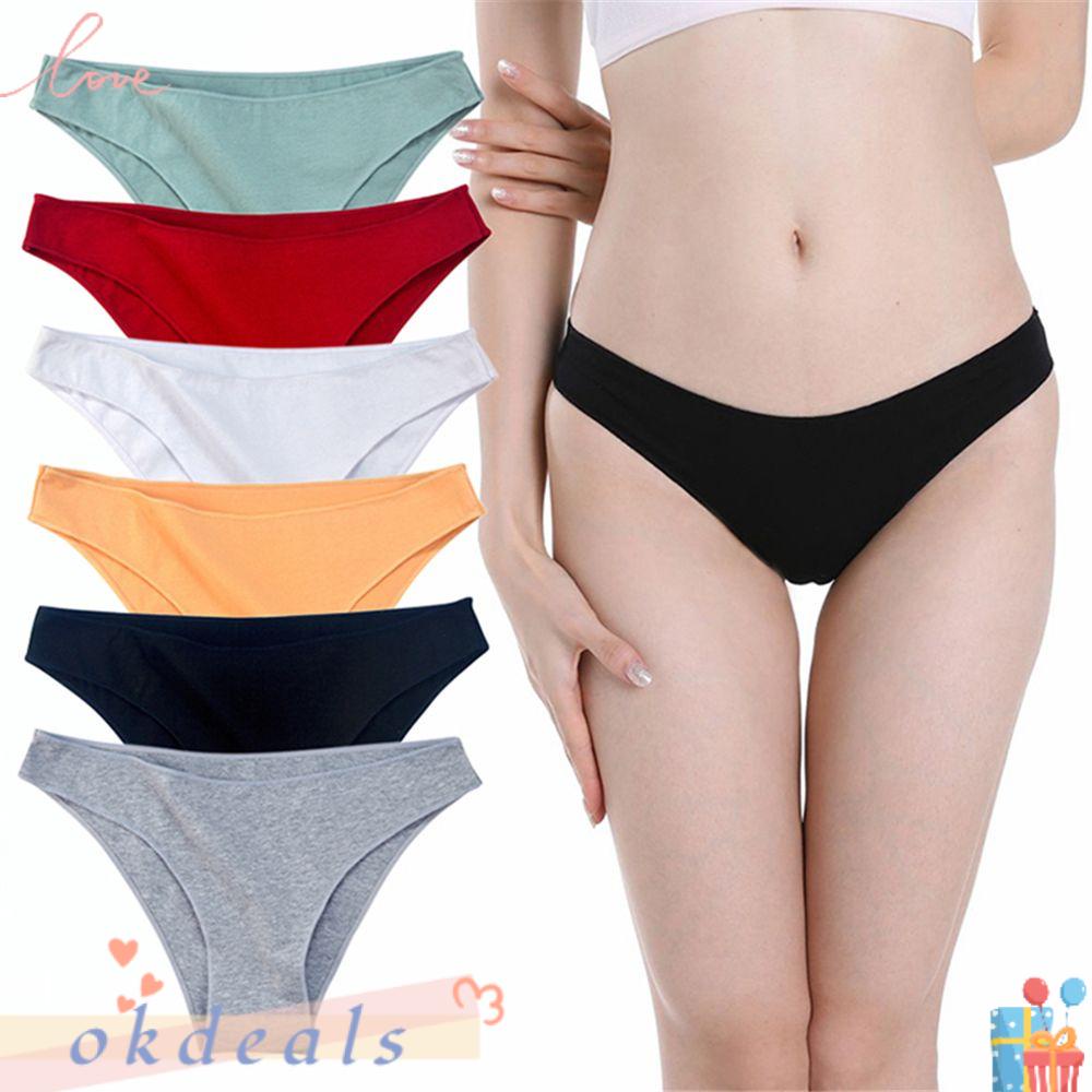 Quần Lót Cotton Lưng Thấp Màu Sắc Đơn Giản Thoải Mái