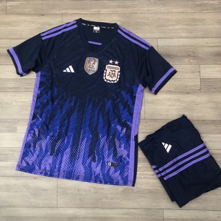 Bộ quần áo đá banh Argentina tím xanh sân khách JP - LG vô địch
