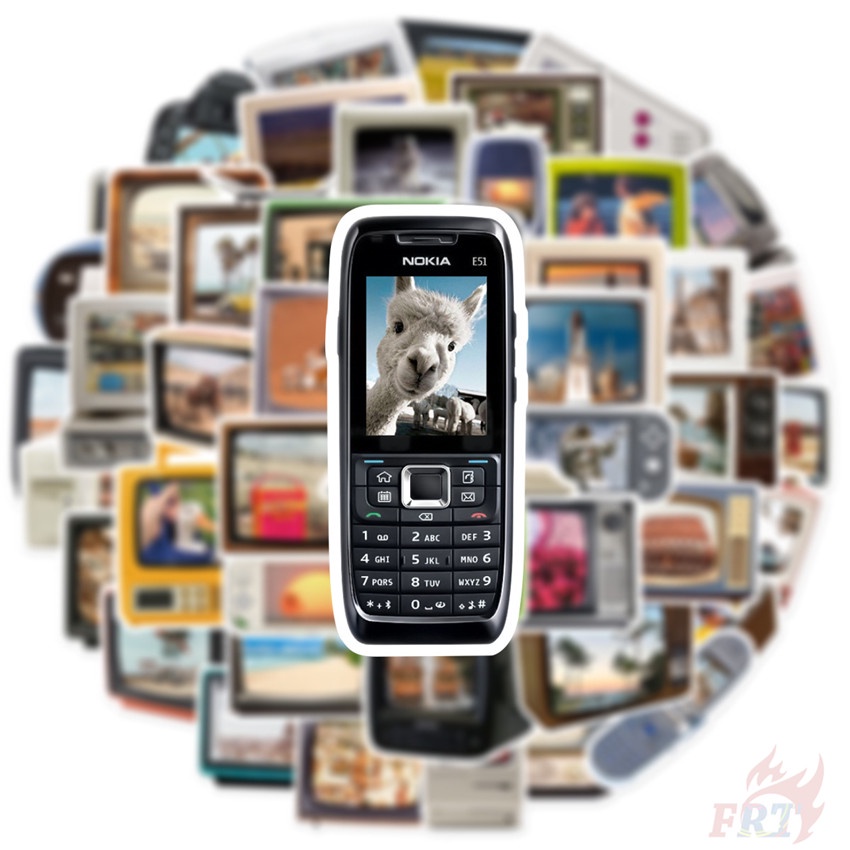 ❉ Sticker Dán Máy Tính PSP Điện Thoại Series 02 TV Phong Cách Retro ❉ Bộ 50 Sticker Chống Thấm Nước Họa Tiết Doodle Hợp Thời Trang