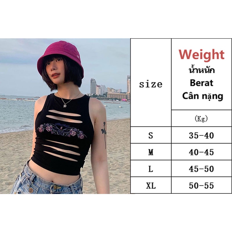 Áo Tank Top Sát Nách Dáng Ôm In Họa Tiết Lỗ Thời Trang Mùa Hè 2023 Mới Quyến Rũ Cho Nữ