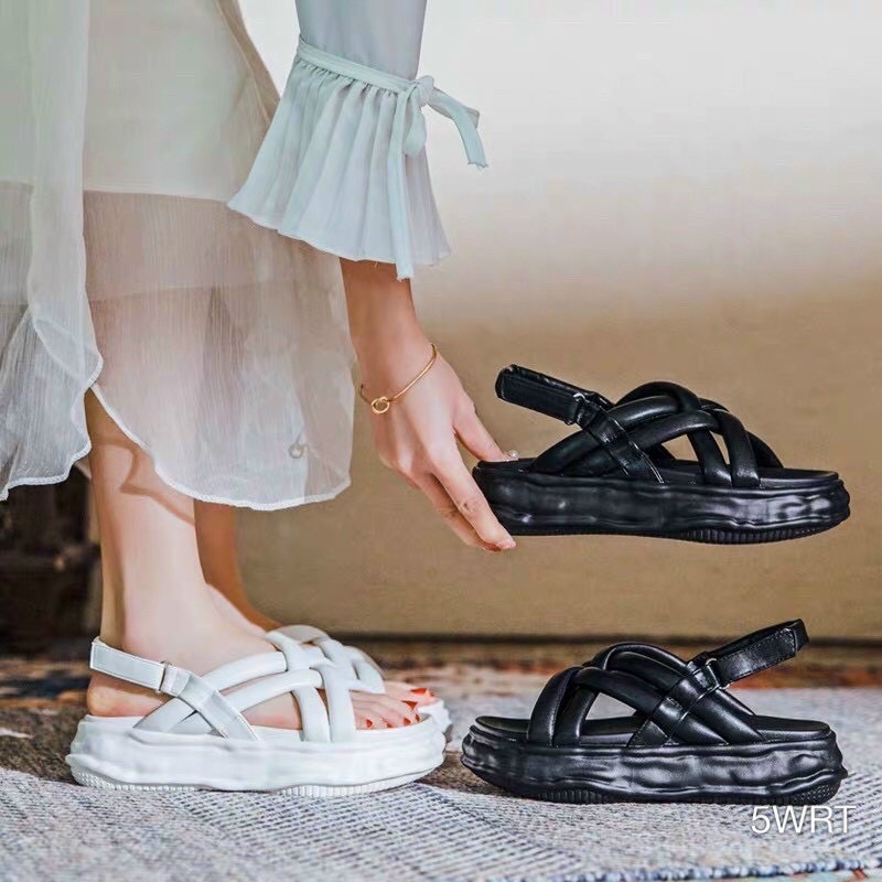 Sandal Bánh Mì Quai Ống Đan Cao Cấp Siêu Sang