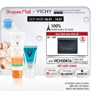 Bộ kem chống nắng chống ô nhiễm, bụi mịn, căng mượt da Vichy Capital Soleil Mattifying