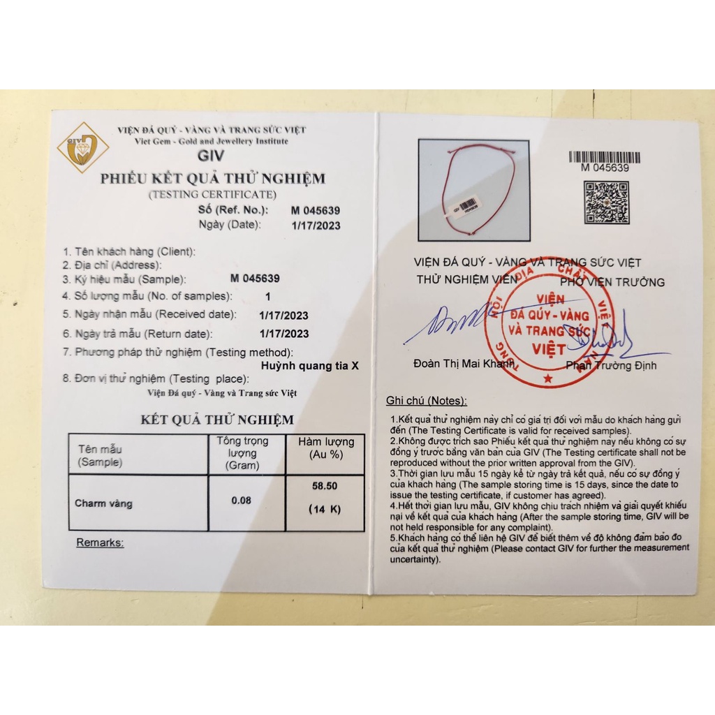 Lắc May Mắn Chỉ đỏ Bi Vàng 14K Grace Jewelry