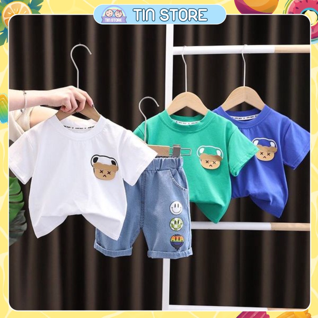 Bộ Hè Bộ Quần Áo Boo Cộc Tay Cho Bé Từ 5Kg Đến 32Kg Thời Trang Trẻ Em Tin Store (Bán Riêng Quần Và Áo)