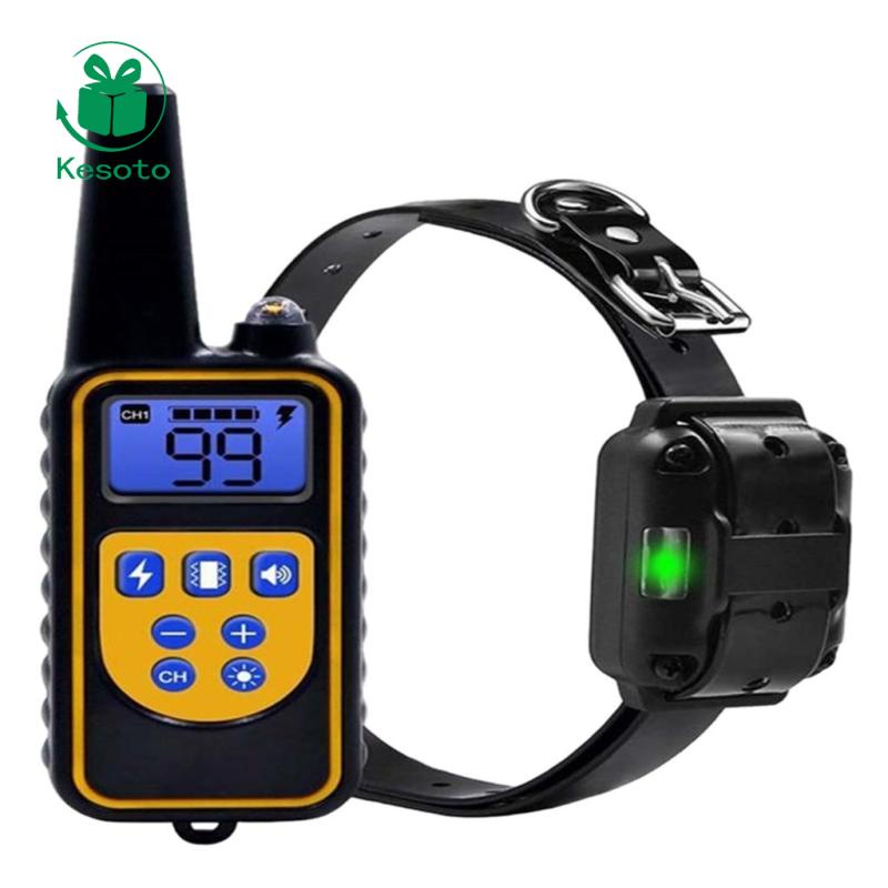 Dog Training Shock Collar Remote Control Warterproof 1pc Black