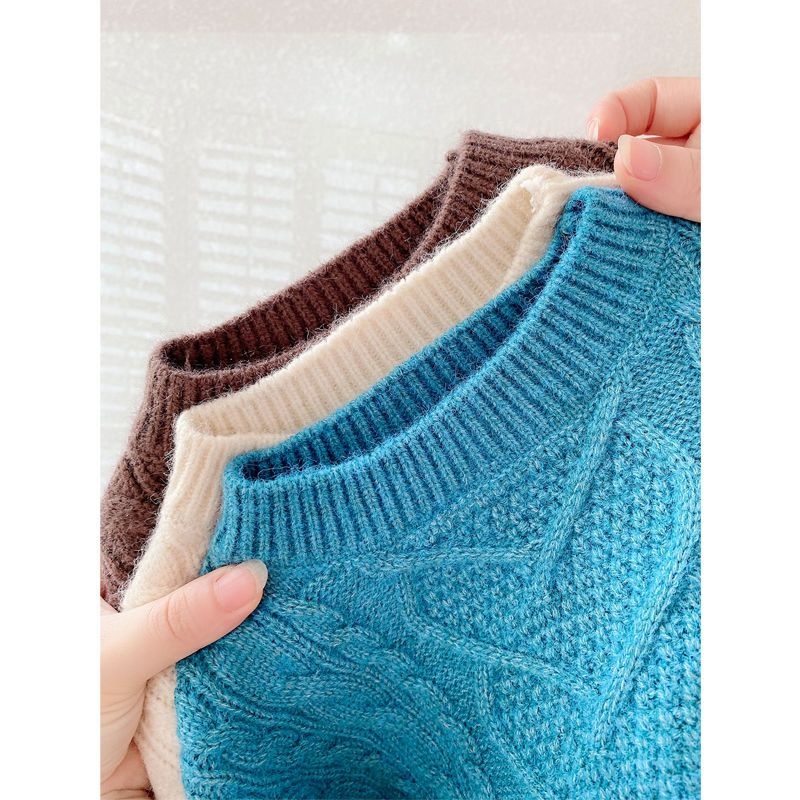 Áo Khoác Cardigan Cổ Tròn Phong Cách Thu Đông Mới Cho Bé Trai Và Bé Gái