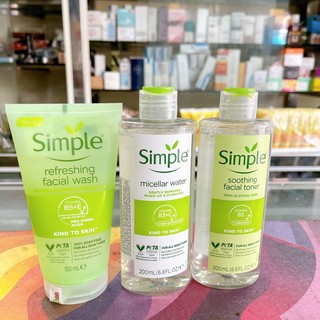 [BỘ 3 SIMPLE] Nước Tẩy Trang, Sữa Rửa Mặt, Toner Simple