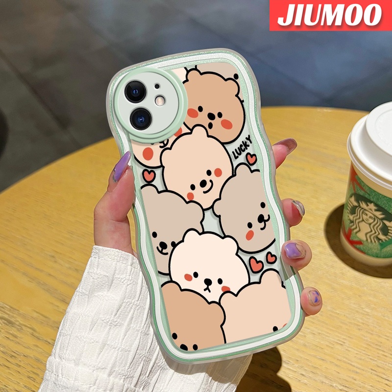 Ốp Điện Thoại Viền Gợn Sóng Hình Gấu Hoạt Hình Nhiều Màu Dễ Thương Cho OPPO A83 A59 A83 A59