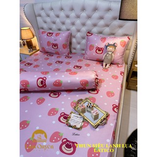 BỘ GA THUN SIÊU LẠNH LỤA LATICO THÁI LAN CAO CẤP (ÔM KHOÁ KÉO)
