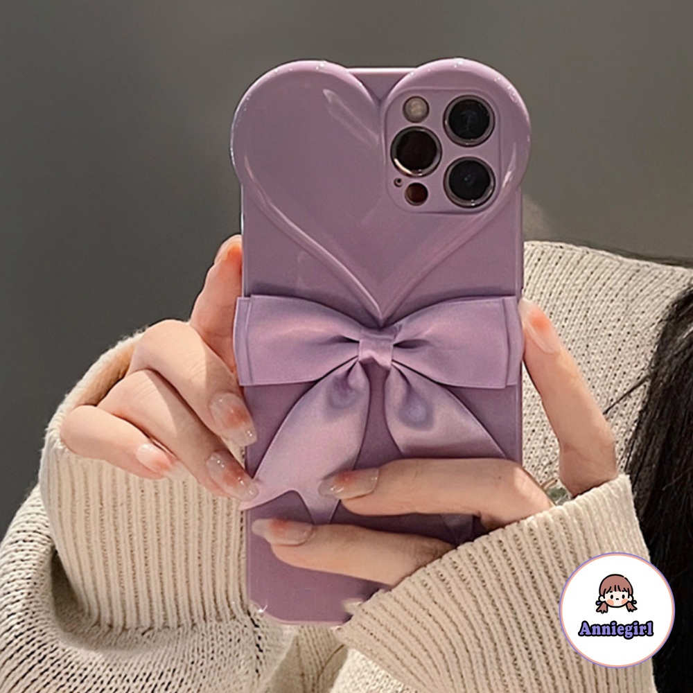 Ốp Điện Thoại TPU Mềm Chống Sốc Mặt Nhám Đính Nơ Phối Vải Lụa Cho IPhone 14 13 12 11 Pro Max 14 Pro Max