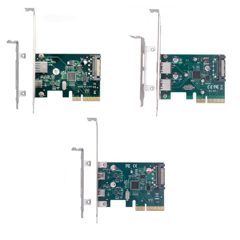 Card Mở Rộng PCIE Usb3.1 2 Cổng Usb Type C 10Gbps PCI-E ASM1142 Chuyên Dụng Chất Lượng Cao Thẻ