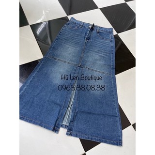 CHÂN VÁY JEANS ĐUÔI CÁ TRƠN BASIC