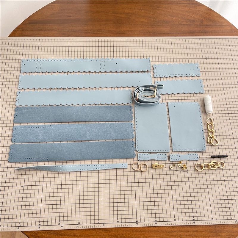 Túi tự đan da PU cao cấp kèm móc treo - Túi handmade đeo chéo làm quà tặng người yêu