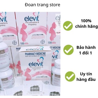 Elevit bầu Úc - Vitamin Tổng Hợp cho bà Bầu 100 viên mẫu mới date mới, giúp mẹ bầu khỏe, con khỏe