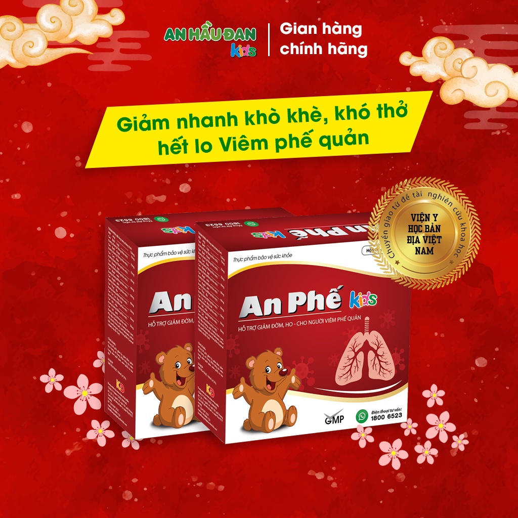 An Phế Kids - giảm ho đờm khò khè, viêm phế quản trẻ em