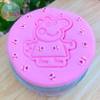 DIY Slime Bánh Heo Peppa - Đồ chơi chất nhờn ma quái đất nặn hình nhân vật Heo Peppa cute