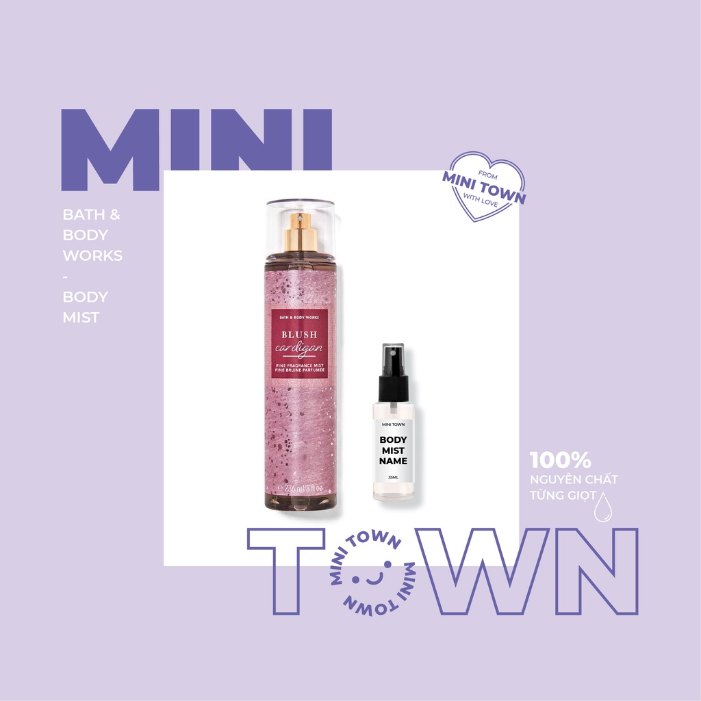 BLUSH CARDIGAN - Xịt Thơm Lưu Hương Toàn Thân Bath & Body Works Fine Fragrance Mist