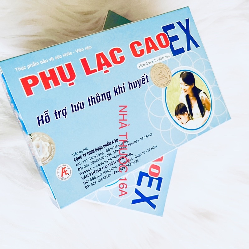 PHỤ LẠC CAO EX - HỘP 30 VIÊN - HỖ TRỢ GIẢM ĐAU BỤNG KINH, RỐI LOẠN KINH NGUYỆT