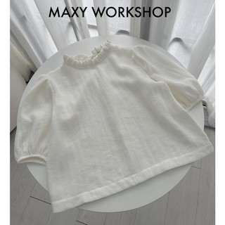 Áo kiểu thắt nơ lưng sau Back Bowtie Top White Maxy Workshop