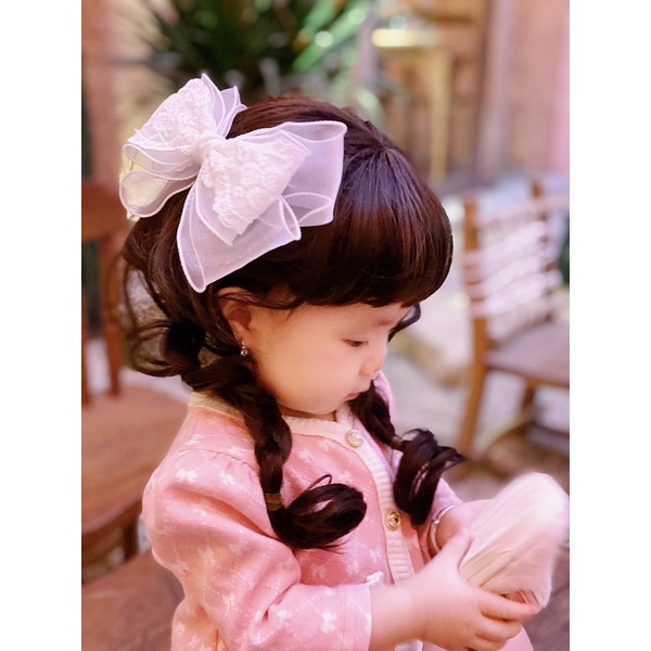 Kẹp tóc nơ to cho bé và bạn nữ