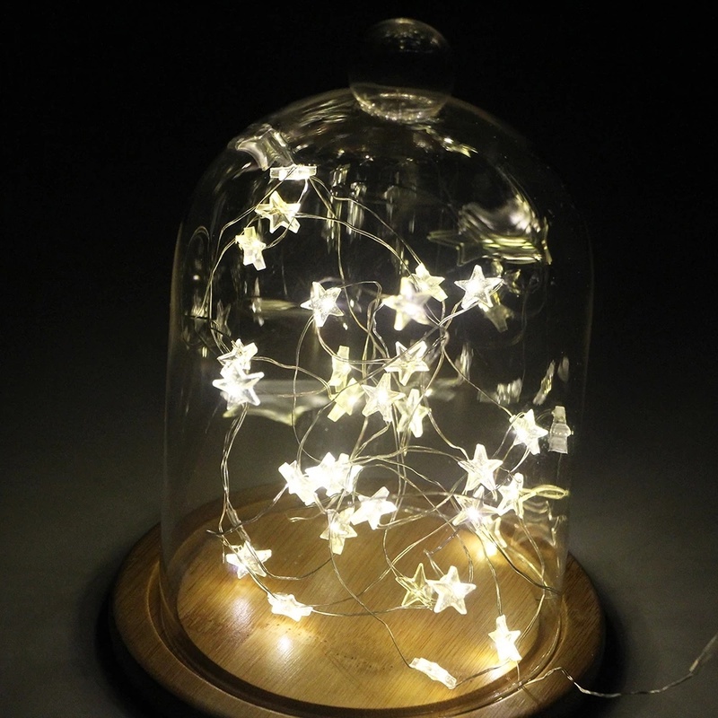 [Home] [Đèn Thần Tiên Rèm Cửa 2M Với Hai Hộp Pin] [Đèn Dây Đồng Trời Sao Trang Trí Tiệc Giáng Sinh]