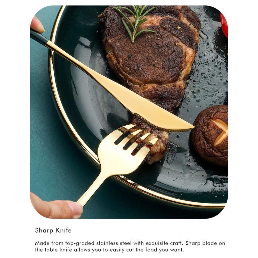 Set 24 Dụng Cụ Ăn Uống Bằng Thép Không Gỉ