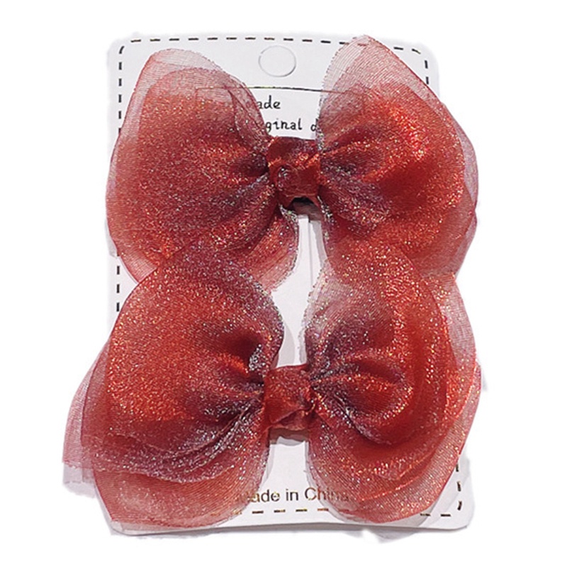 Set 2 Kẹp Tóc Nơ Xinh Xắn Dành Cho Bé Gái