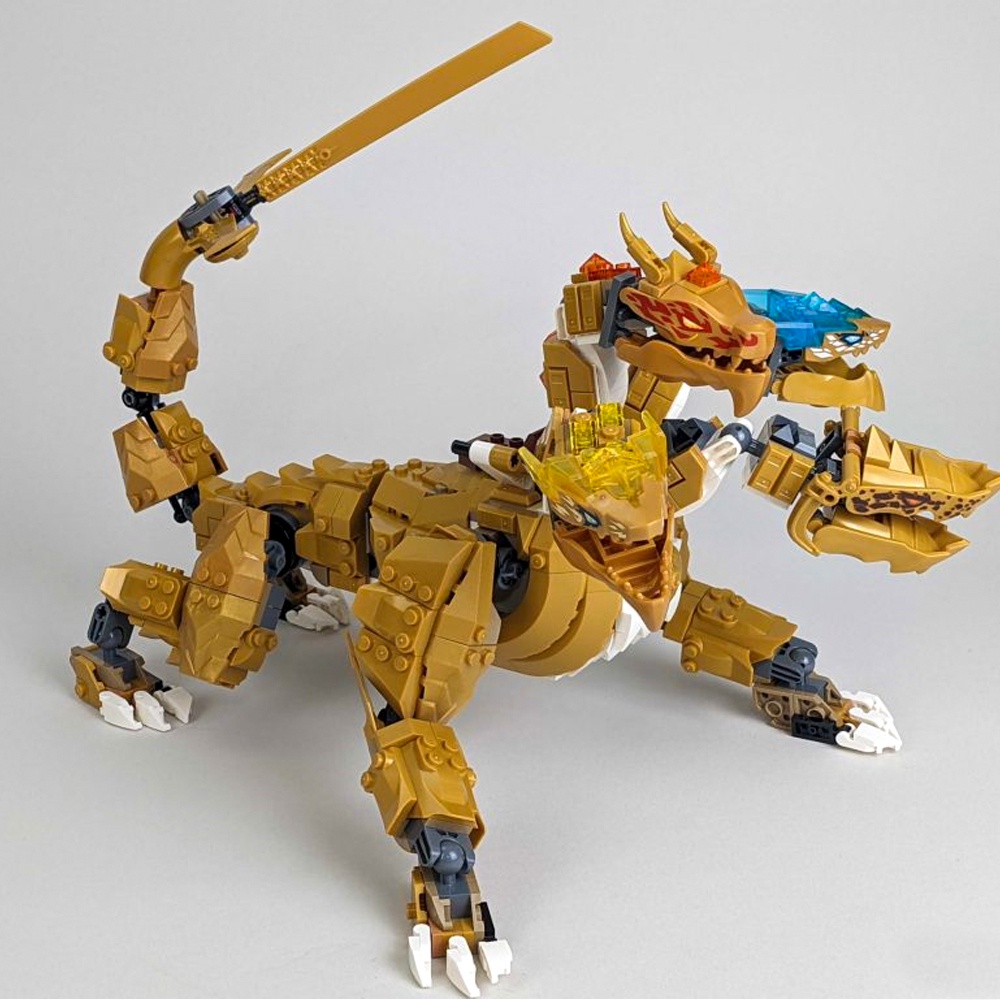 Đồ chơi lắp ráp mô hình Siêu rồng vàng của Lloyd 60011 Ninja Lloyd's Golden Ultra Dragon Blocks Four-Headed Dragon Mech