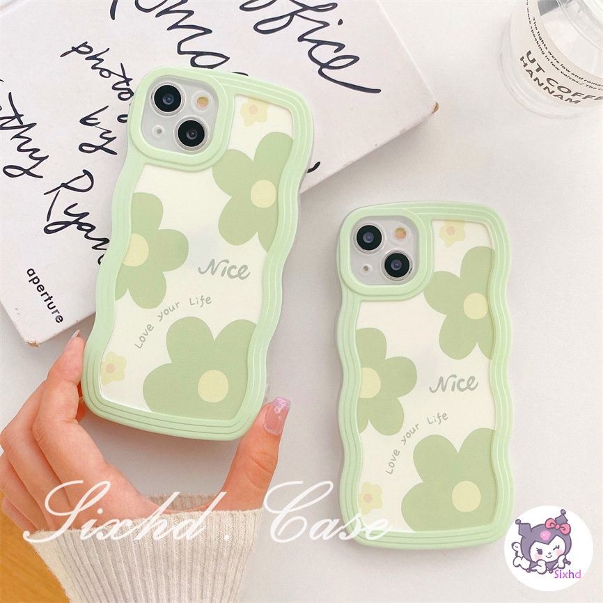 Compatible With Samsung A12 A23 A22 A13 A14 A04e A03s A50 A50s A30s A34 A33 A04 A04s A53 A54 A51 A52 A31 A11 M11 A21s A71 A30 A20 A02s M12 M22 S23 S22 Ultra sixhd Ốp Điện Thoại Mềm Họa Tiết Hoa Viền Gợn Sóng Cho