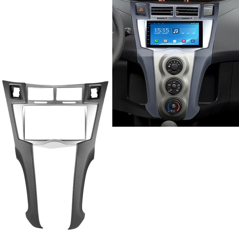Khung Viền Bảng Điều Khiển Âm Thanh Dvd 2 Din Cho Toyota Yaris Vitz Platz 2005-2011