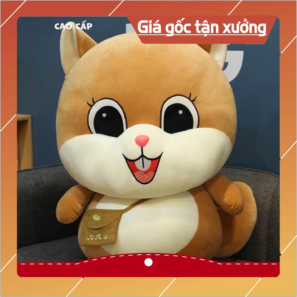 Gấu Bông Sóc Đeo Túi Dễ Thương 💟 FREE SHIP 💟Thú Nhồi Bông To Khổng Lồ Hình Con Sóc Cute - Quà Tặng Bạn Gái Ý Nghĩa ZUAN