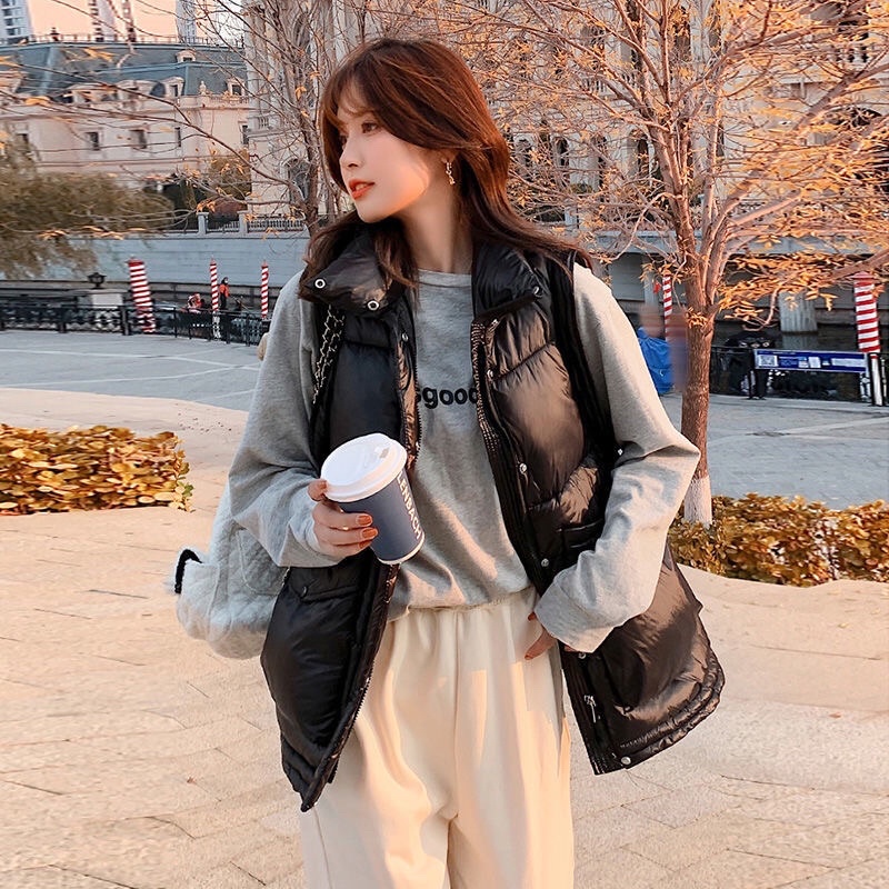 Áo Khoác phao  gile  không  tay  sát nách  nữ  hàng quảng  châu loại 1
