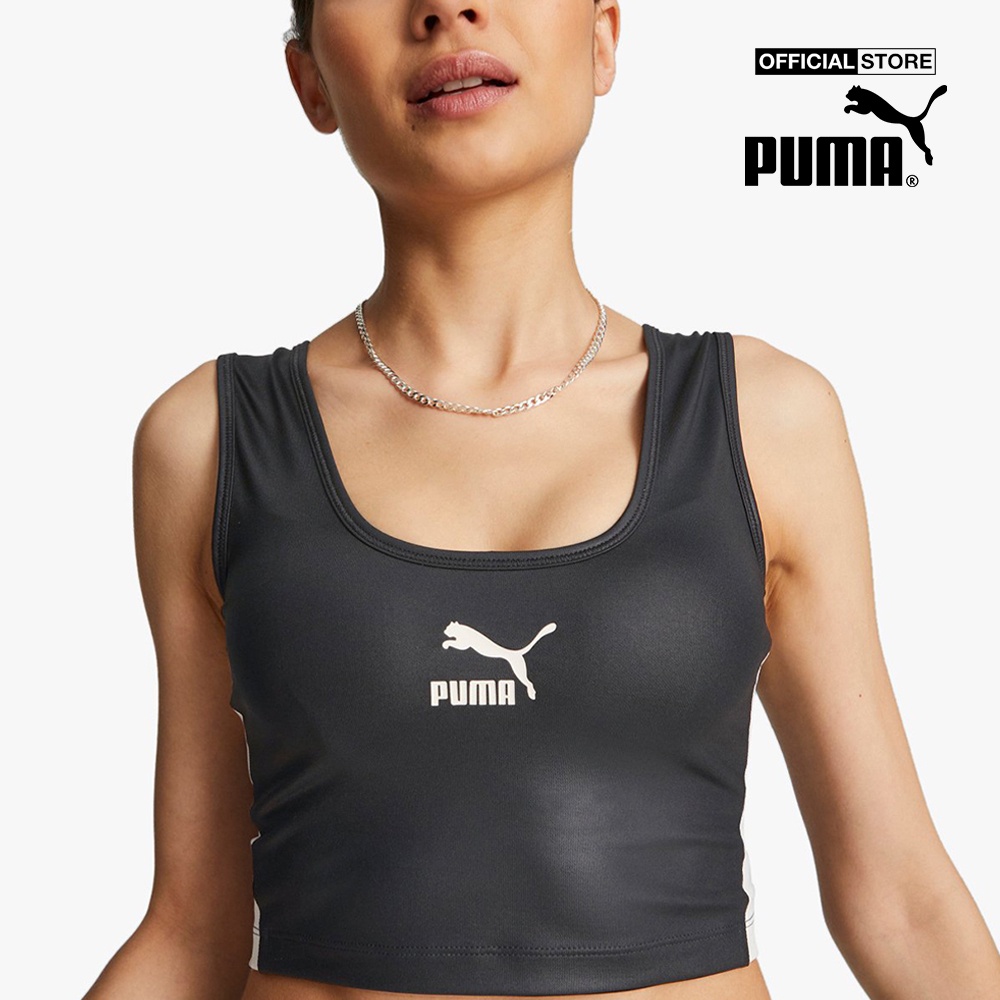 PUMA - Áo croptop nữ sát nách T7 Shiny 535712-01