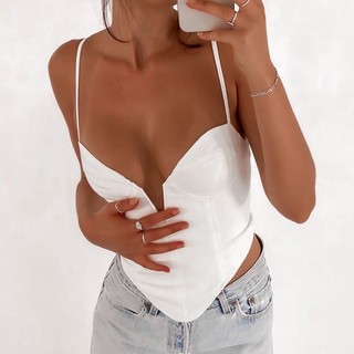Croset xẻ ngực vạt chéo