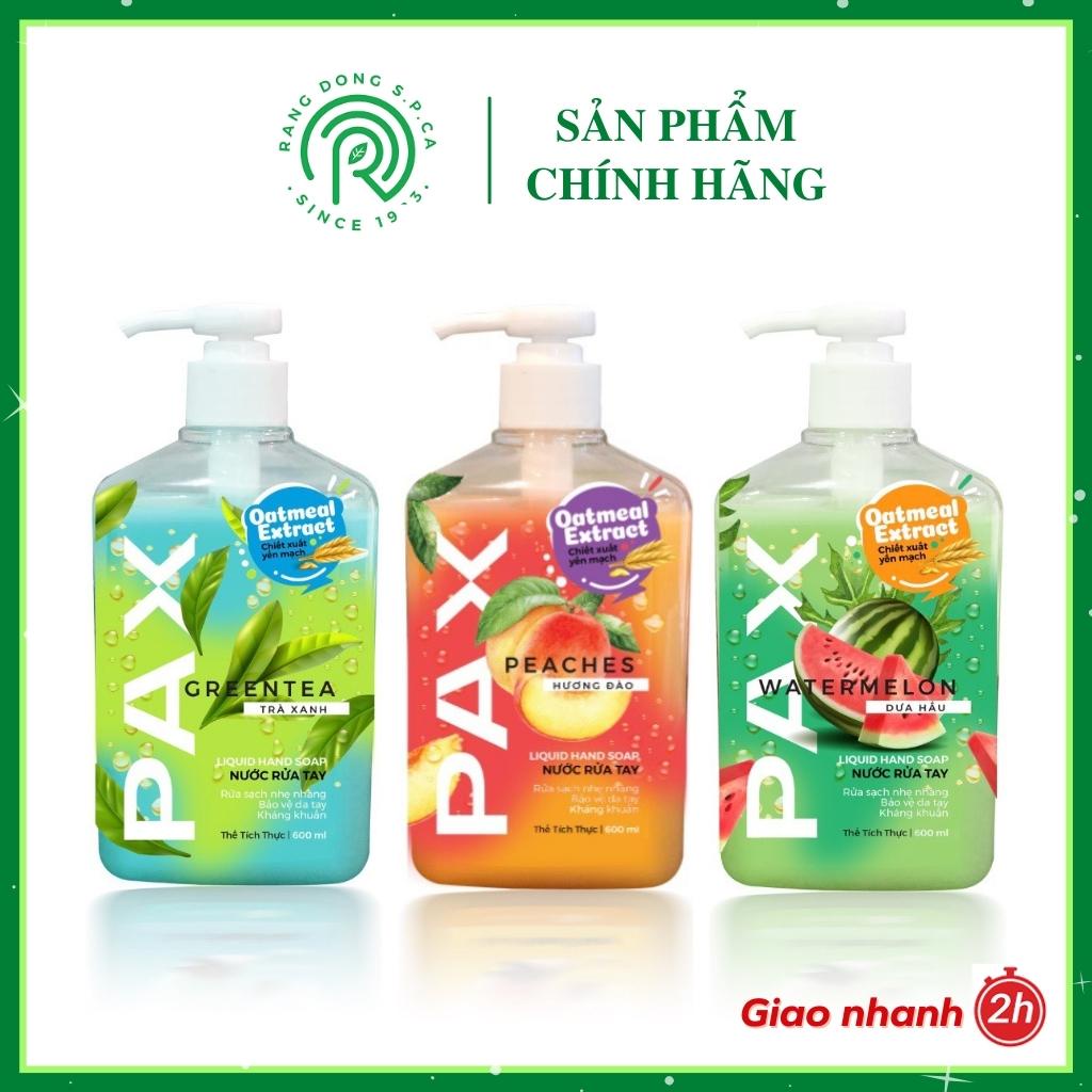 Nước rửa tay Spca PAX 600ml SẠCH NHANH, bảo vệ Da Tay, Hoàn tiền nếu Ko Hài Lòng - Xà phòng rửa tay - Chính Hãng
