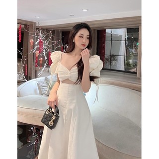 TBS váy đũi xoè tay bồng