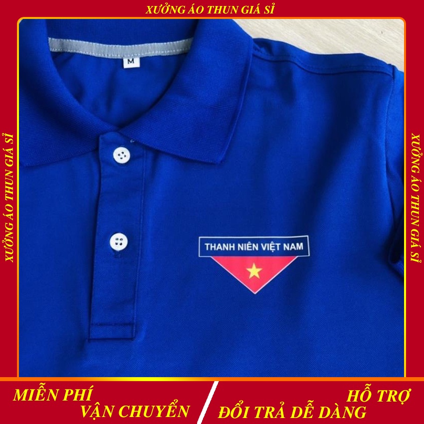 Áo Đoàn Thanh Niên, áo phông vải cá sấu thoáng mát, in bền đẹp .