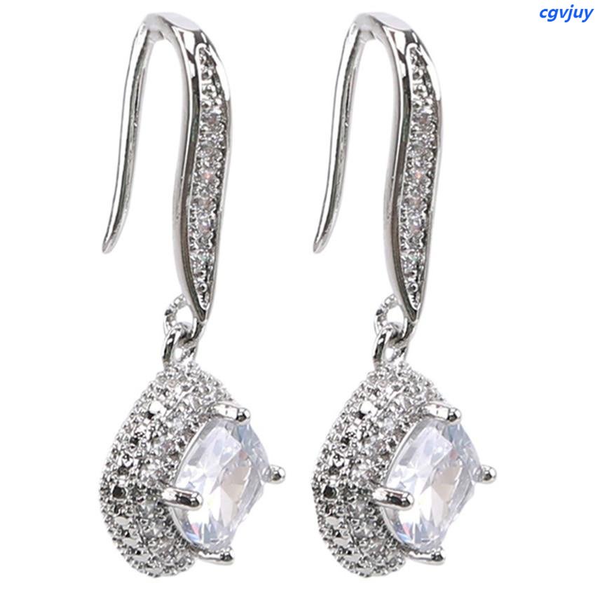 Đôi Khuyên Tai HìNh Vuông ĐíNh Zirconia NhiềU MàU ThờI Trang Cho Nữ