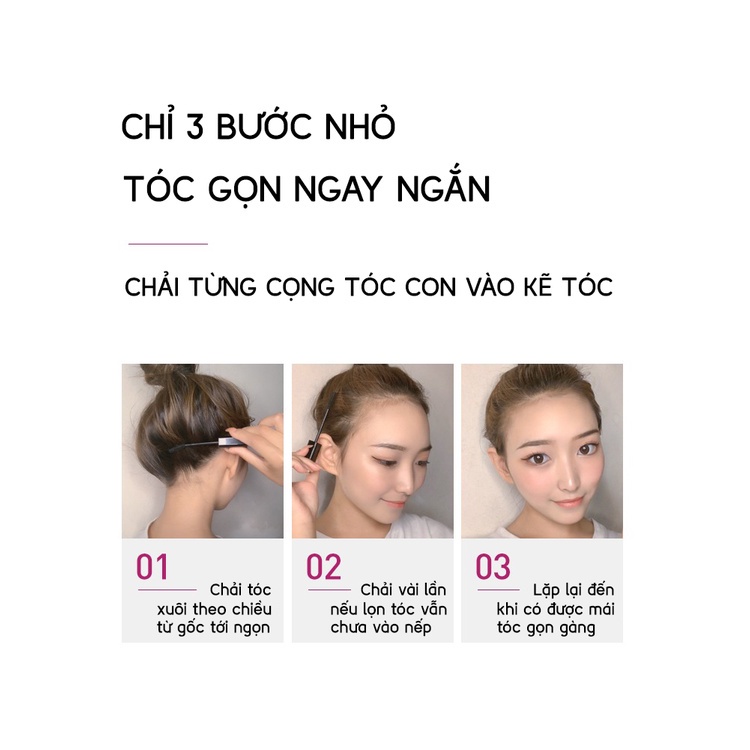 [COMBO 3] Mascara chuốt tóc con vào nếp Ova, cây chải, vuốt cố định tóc mái cho nam nữ.