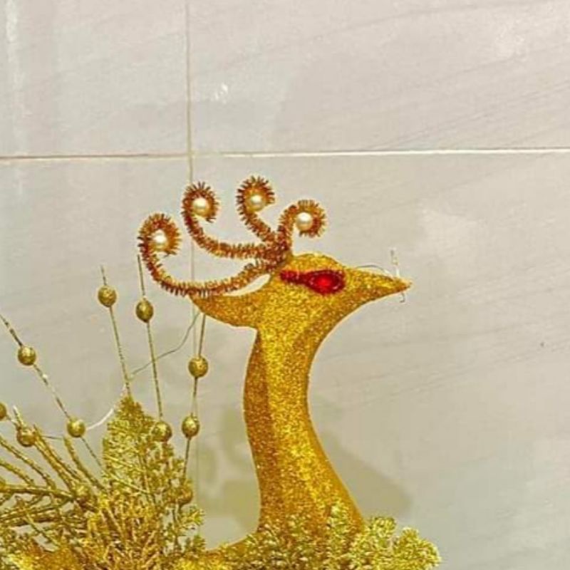 Sợi kim tuyến làm mào công, sợi lông đầu công
