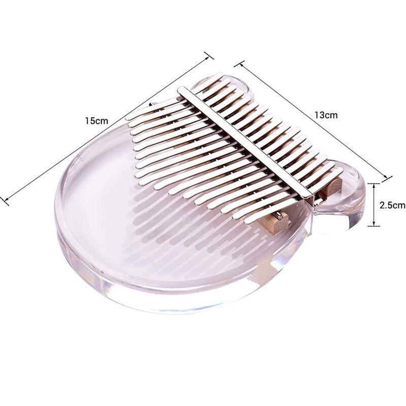 Đàn kalimba trong suốt pha lê hình gấu acrylic giá rè ARGAN-17