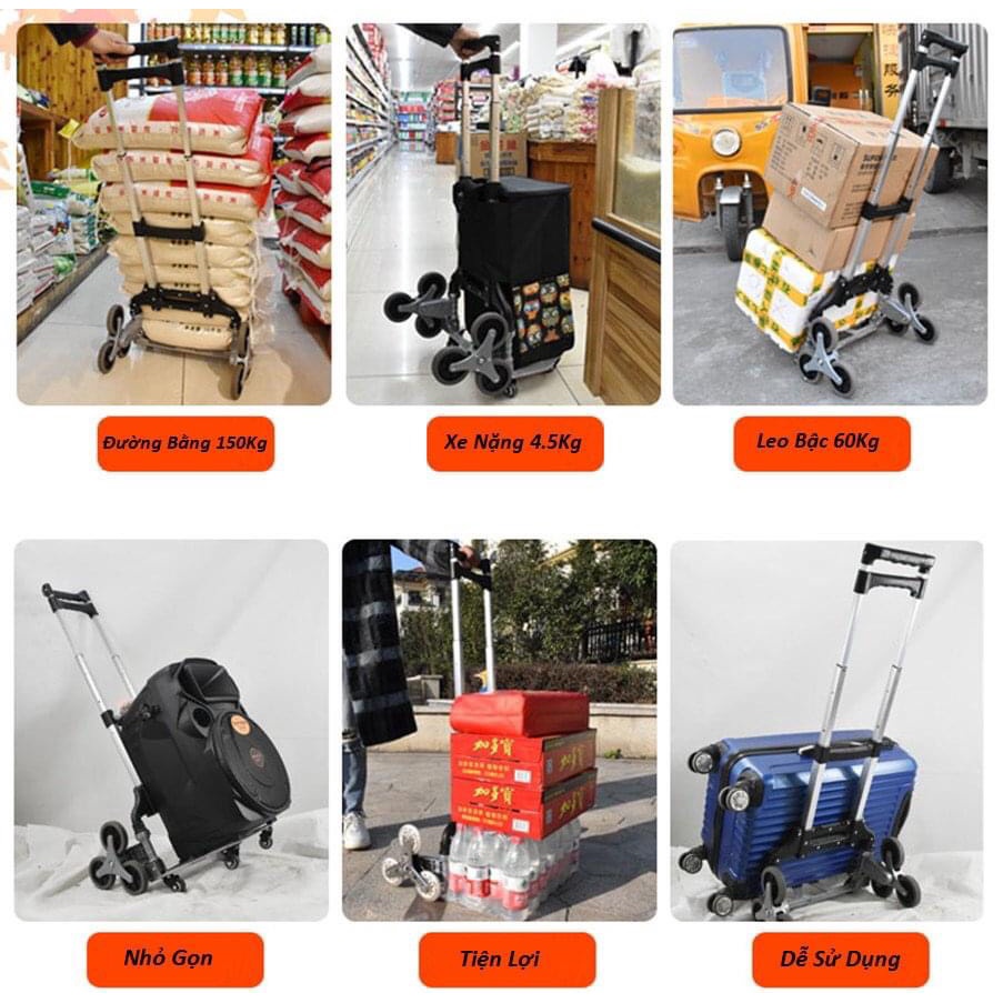 Xe kéo hàng leo cầu thang nhập khẩu XKT06 mới