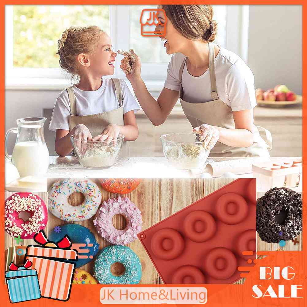 Khuôn Làm Bánh Donut DIY Bằng Silicone Tiện Lợi Dành Cho Nhà Bếp
