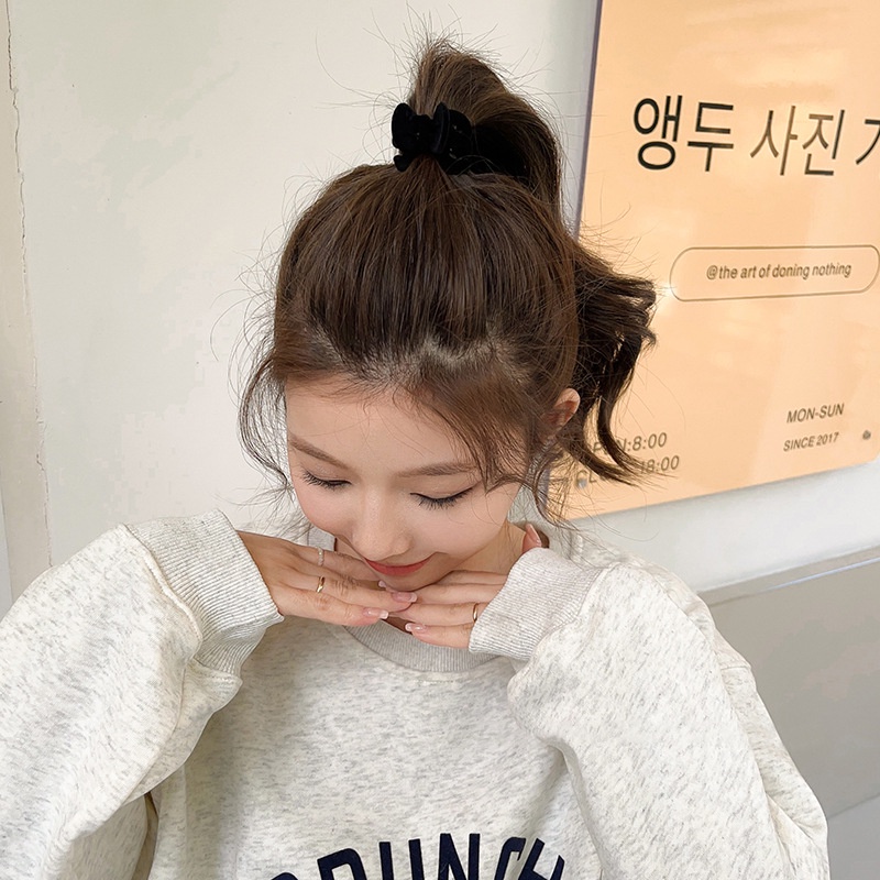 Kẹp Tóc Hình Cá Mập / Quả Bí Ngô Cỡ Nhỏ Chống Rối Tiện Dụng Cho Nữ