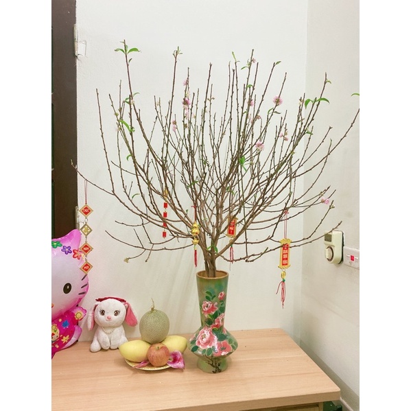 Bình Hoa Lọ Hoa Dáng Đèn Cầy Men Mộc Cao 35cm Gốm Sứ Bát Tràng - Gốm Bích