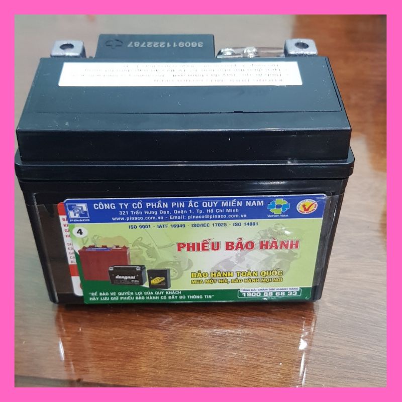 Ắc quy khô xe máy ĐÔNG NAI 12V - 3,5 Ah PTX5L dùng cho wave RS, RSV, 100S, RSX,110 RS, AirBlade 110,Lead, Exciter